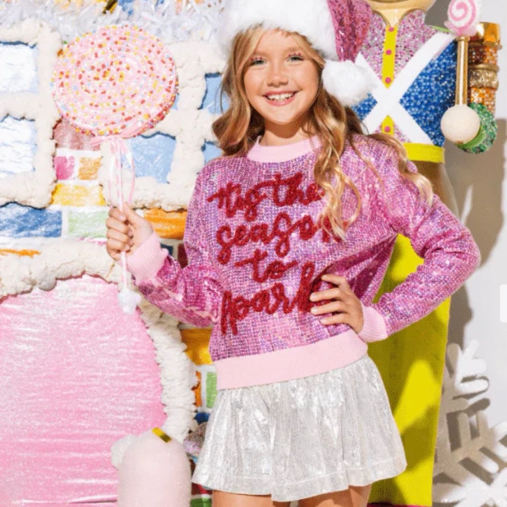 QUEEN OF SPARKLES 'TIS THE SEASON TO SPARKLE SWEATER